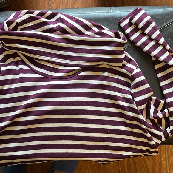 L.L. BEAN 3X COWL NECK STRIPED COTTON SHIRT - Picture 7 of 11